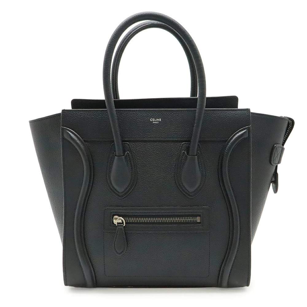 Celine Luggage Tote Shopper Tote Bag Handbag Leather Black